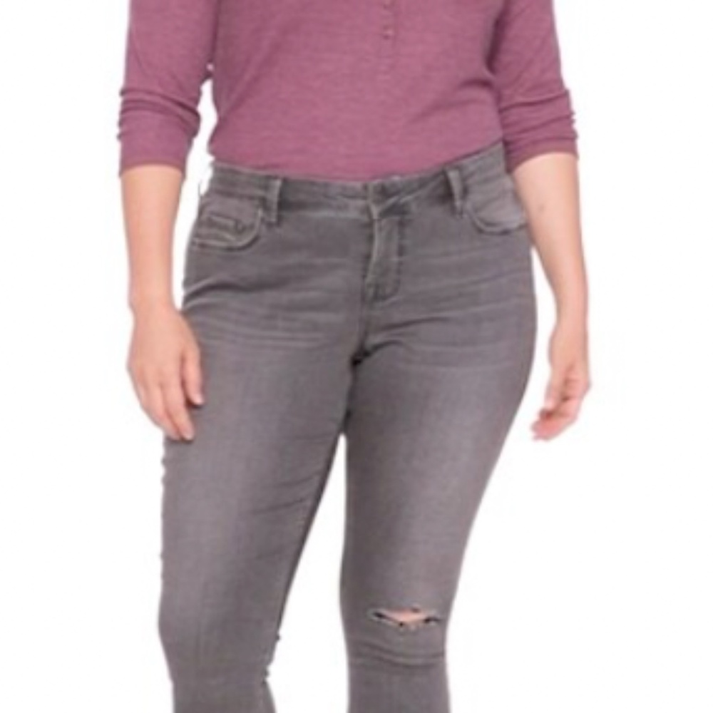 NWY: old navy High-Waisted Secret-Slim Pockets Plus-Size Released-Hem Gray Rocks